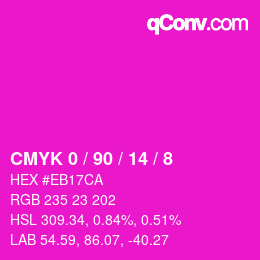 Color code: CMYK 0 / 90 / 14 / 8 | qconv.com