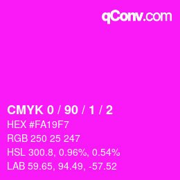 Code couleur: CMYK 0 / 90 / 1 / 2 | qconv.com