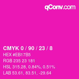 Color code: CMYK 0 / 90 / 23 / 8 | qconv.com