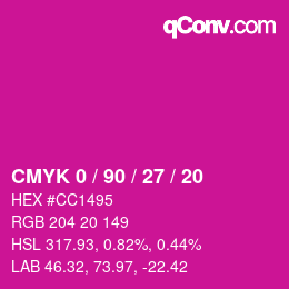 Color code: CMYK 0 / 90 / 27 / 20 | qconv.com