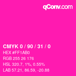 Color code: CMYK 0 / 90 / 31 / 0 | qconv.com