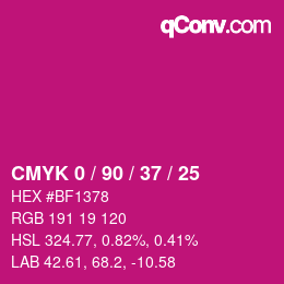 Color code: CMYK 0 / 90 / 37 / 25 | qconv.com