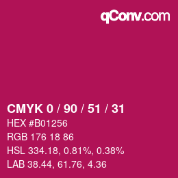 Color code: CMYK 0 / 90 / 51 / 31 | qconv.com