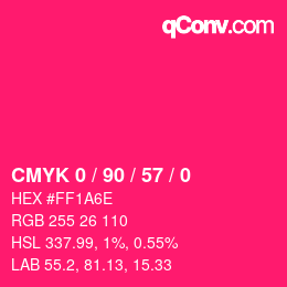 Color code: CMYK 0 / 90 / 57 / 0 | qconv.com