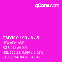 Color code: CMYK 0 / 90 / 8 / 5 | qconv.com