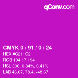 Color code: CMYK 0 / 91 / 0 / 24 | qconv.com