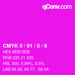 Farbcode: CMYK 0 / 91 / 0 / 8 | qconv.com