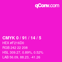 Color code: CMYK 0 / 91 / 14 / 5 | qconv.com