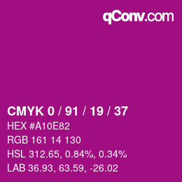 Color code: CMYK 0 / 91 / 19 / 37 | qconv.com