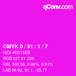 Color code: CMYK 0 / 91 / 1 / 7 | qconv.com