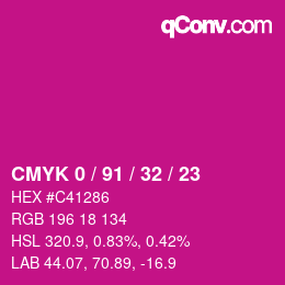 Color code: CMYK 0 / 91 / 32 / 23 | qconv.com