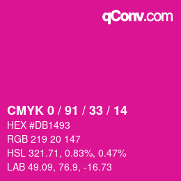 Color code: CMYK 0 / 91 / 33 / 14 | qconv.com