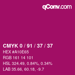 Color code: CMYK 0 / 91 / 37 / 37 | qconv.com