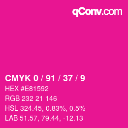 Color code: CMYK 0 / 91 / 37 / 9 | qconv.com