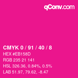 Color code: CMYK 0 / 91 / 40 / 8 | qconv.com