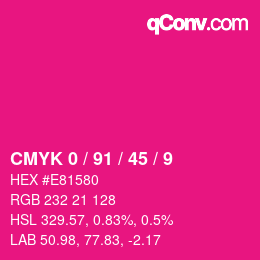 Color code: CMYK 0 / 91 / 45 / 9 | qconv.com