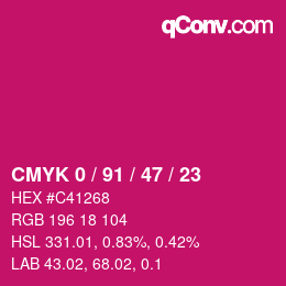 Color code: CMYK 0 / 91 / 47 / 23 | qconv.com