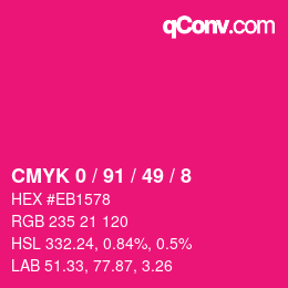 Color code: CMYK 0 / 91 / 49 / 8 | qconv.com