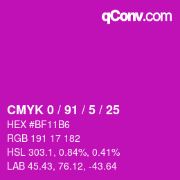 Color code: CMYK 0 / 91 / 5 / 25 | qconv.com