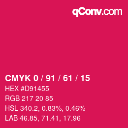 Color code: CMYK 0 / 91 / 61 / 15 | qconv.com