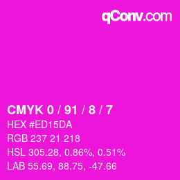 Color code: CMYK 0 / 91 / 8 / 7 | qconv.com