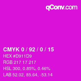 Color code: CMYK 0 / 92 / 0 / 15 | qconv.com