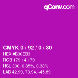 Color code: CMYK 0 / 92 / 0 / 30 | qconv.com