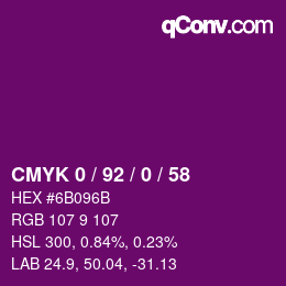 Color code: CMYK 0 / 92 / 0 / 58 | qconv.com