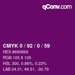 颜色代码: CMYK 0 / 92 / 0 / 59 | qconv.com