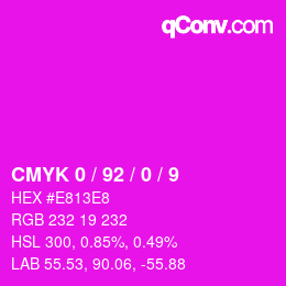 Farbcode: CMYK 0 / 92 / 0 / 9 | qconv.com