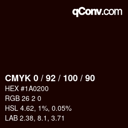 Color code: CMYK 0 / 92 / 100 / 90 | qconv.com