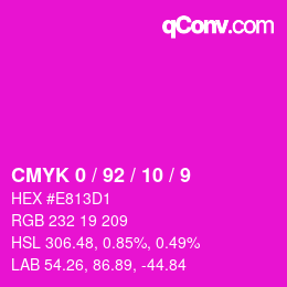 Color code: CMYK 0 / 92 / 10 / 9 | qconv.com
