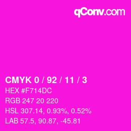 Color code: CMYK 0 / 92 / 11 / 3 | qconv.com