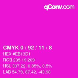 Color code: CMYK 0 / 92 / 11 / 8 | qconv.com