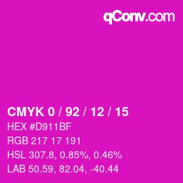 Color code: CMYK 0 / 92 / 12 / 15 | qconv.com