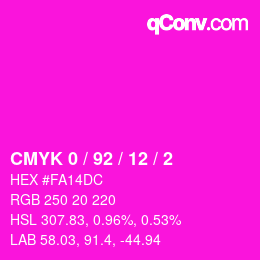 Color code: CMYK 0 / 92 / 12 / 2 | qconv.com