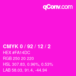 Color code: CMYK 0 / 92 / 12 / 2 | qconv.com