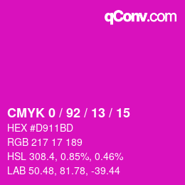 Color code: CMYK 0 / 92 / 13 / 15 | qconv.com