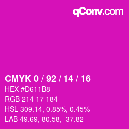 Color code: CMYK 0 / 92 / 14 / 16 | qconv.com