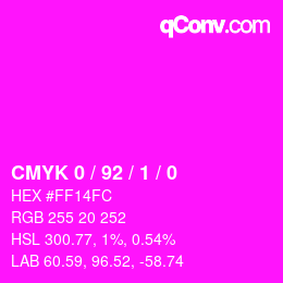 Color code: CMYK 0 / 92 / 1 / 0 | qconv.com