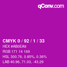 Color code: CMYK 0 / 92 / 1 / 33 | qconv.com