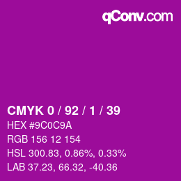 Color code: CMYK 0 / 92 / 1 / 39 | qconv.com