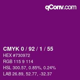 Color code: CMYK 0 / 92 / 1 / 55 | qconv.com