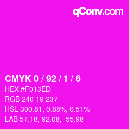 Color code: CMYK 0 / 92 / 1 / 6 | qconv.com