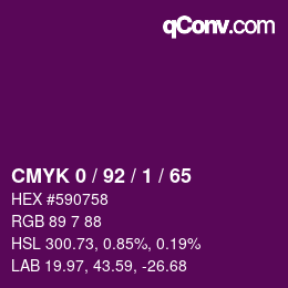 Color code: CMYK 0 / 92 / 1 / 65 | qconv.com