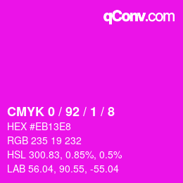 Color code: CMYK 0 / 92 / 1 / 8 | qconv.com