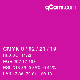 Color code: CMYK 0 / 92 / 21 / 19 | qconv.com