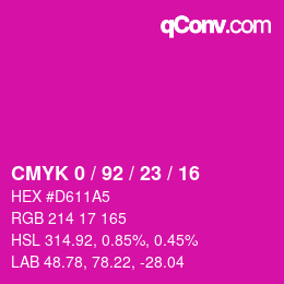 Color code: CMYK 0 / 92 / 23 / 16 | qconv.com