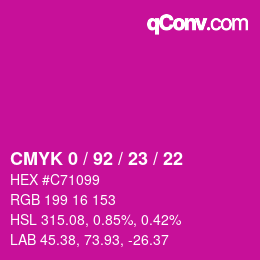 Color code: CMYK 0 / 92 / 23 / 22 | qconv.com