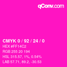 Color code: CMYK 0 / 92 / 24 / 0 | qconv.com